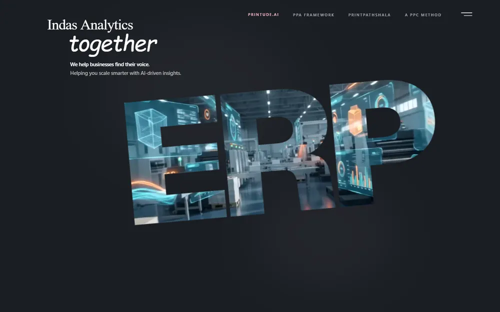 Indas Analytics - live site screenshot